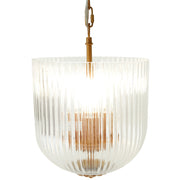 Lámpara colgante Garnet - Oro grueso + Cristal transparente