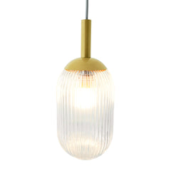 Lámpara colgante Gemma - Dorada y transparente