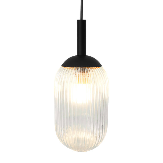 Giza Pendant Lamp - Black and Clear