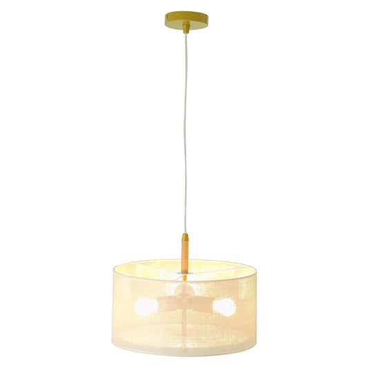 Glacier Pendant Lamp in Oak & Gold