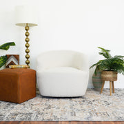 Silla giratoria Mina White Boucle