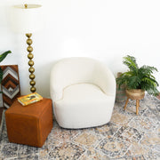 Silla giratoria Mina White Boucle