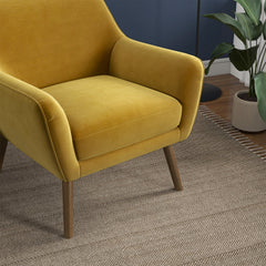 Sillón de terciopelo dorado Panom