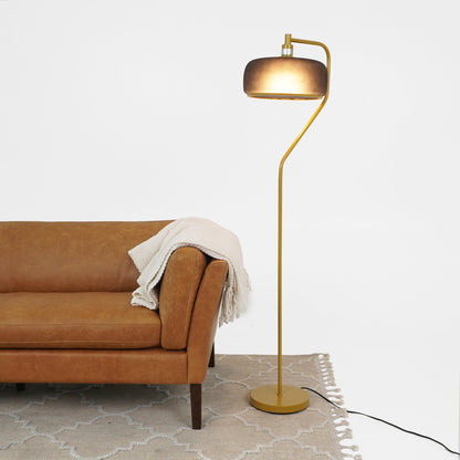 Astris Floor Lamp Black Sprayed and Gold