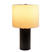 Aura Black Table Lamp with On/Off Switch Black Block Base