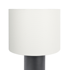 Aura Black Table Lamp with On/Off Switch Black Block Base
