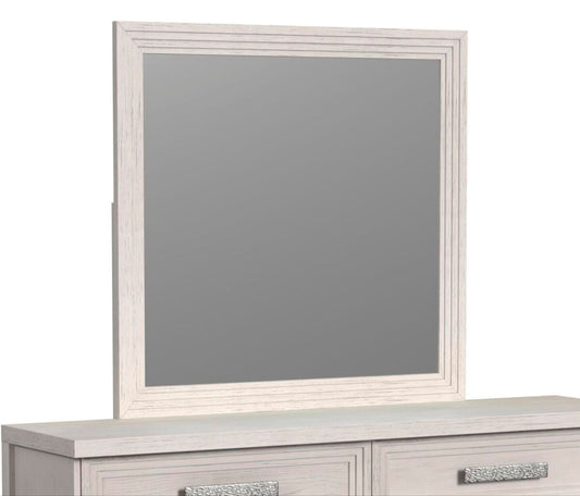 Espejo Avalanche con almacenamiento oculto en blanco antiguo