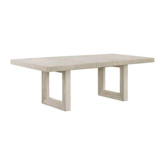 Avalanche Rectangular Dining Table with 18in Leaf in Antique White
