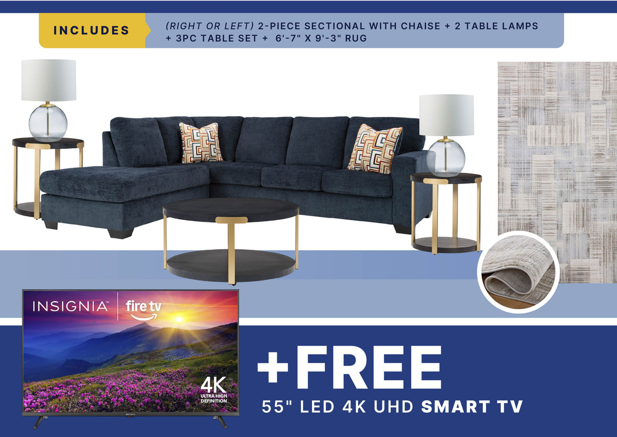 Free Smart TV + Aviemore 8PC Sectional Package