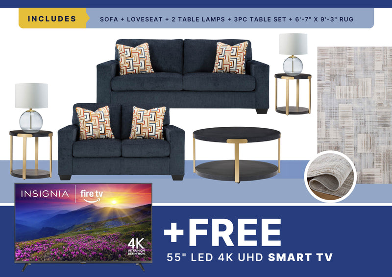 Free Smart TV + Aviemore 8PC Living Room Package