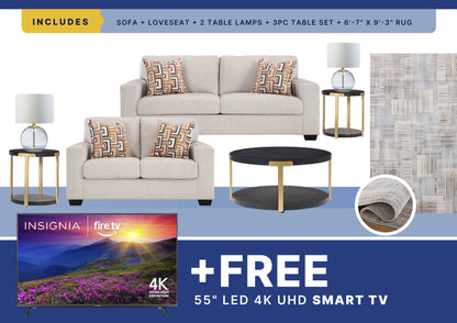 Free Smart TV + Aviemore 8PC Living Room Package