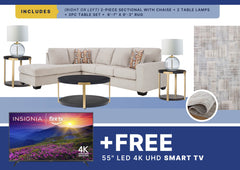 Free Smart TV + Aviemore 8PC Sectional Package