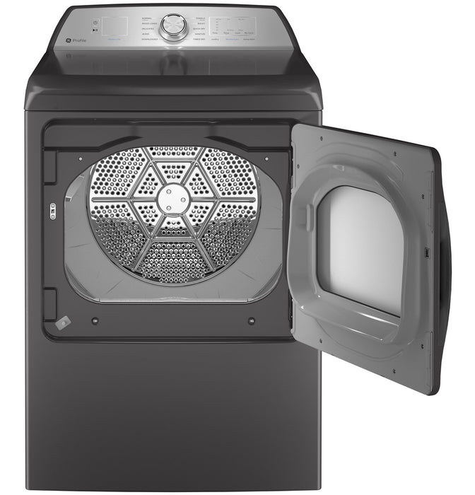 GE Profile™ ENERGY STAR® 7.4 pies cúbicos. Secadora eléctrica de tambor de aleación aluminizada de capacidad con ciclo de desinfección y secado por sensor
