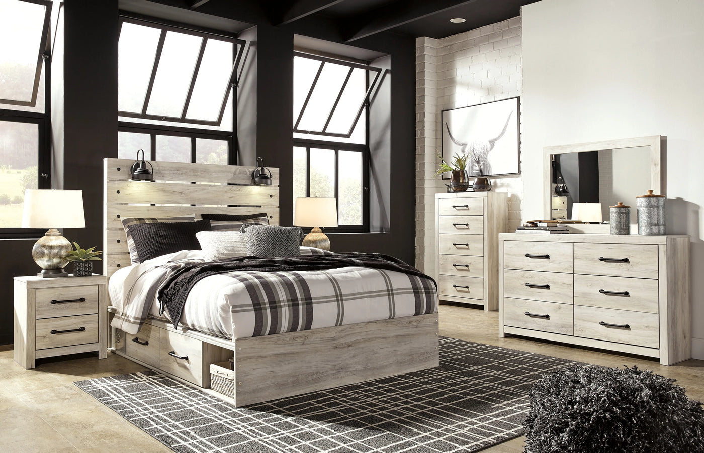 Juego de dormitorio Cambeck Queen de 4 piezas con almacenamiento
