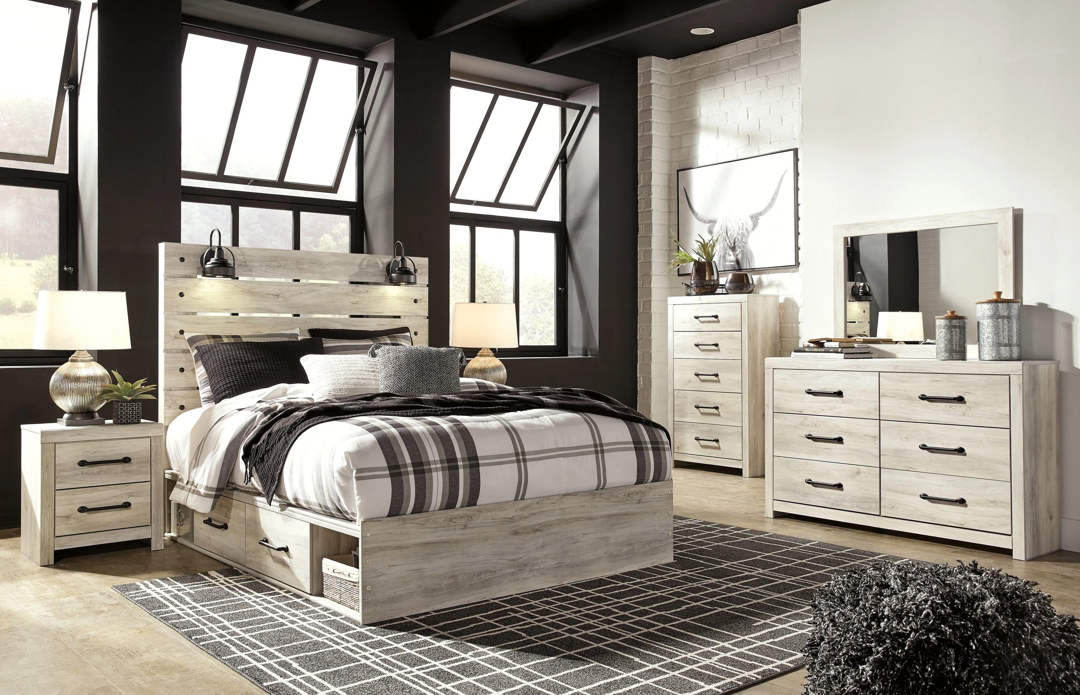 Juego de dormitorio Cambeck Queen de 4 piezas con almacenamiento