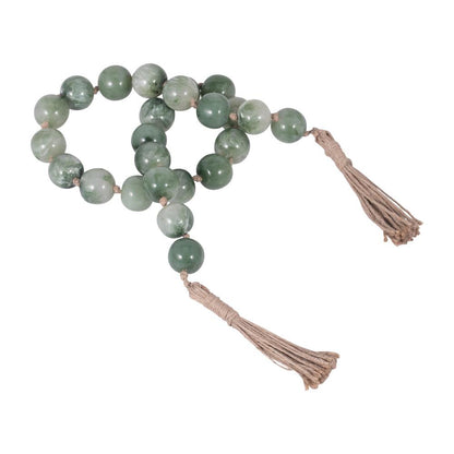 Guirnalda de cuentas de resina verde