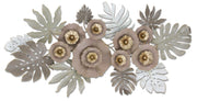 ''Floral Leaf Wall Decor'' Metal Wall Art