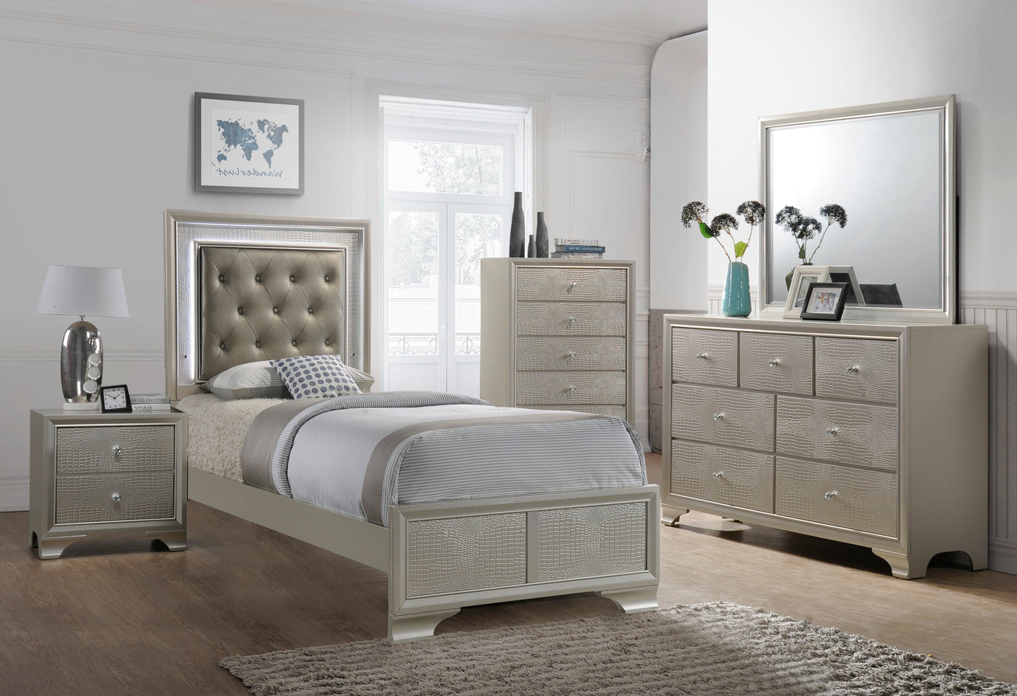 Lyssa Led Bed
