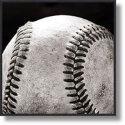 ''Black and White Baseball Close-Up'' Gloss in Frame