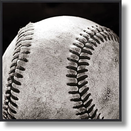 ''Black and White Baseball Close-Up'' Gloss in Frame