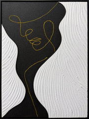 Contour Muse I Hand-Painted Canvas in Frame