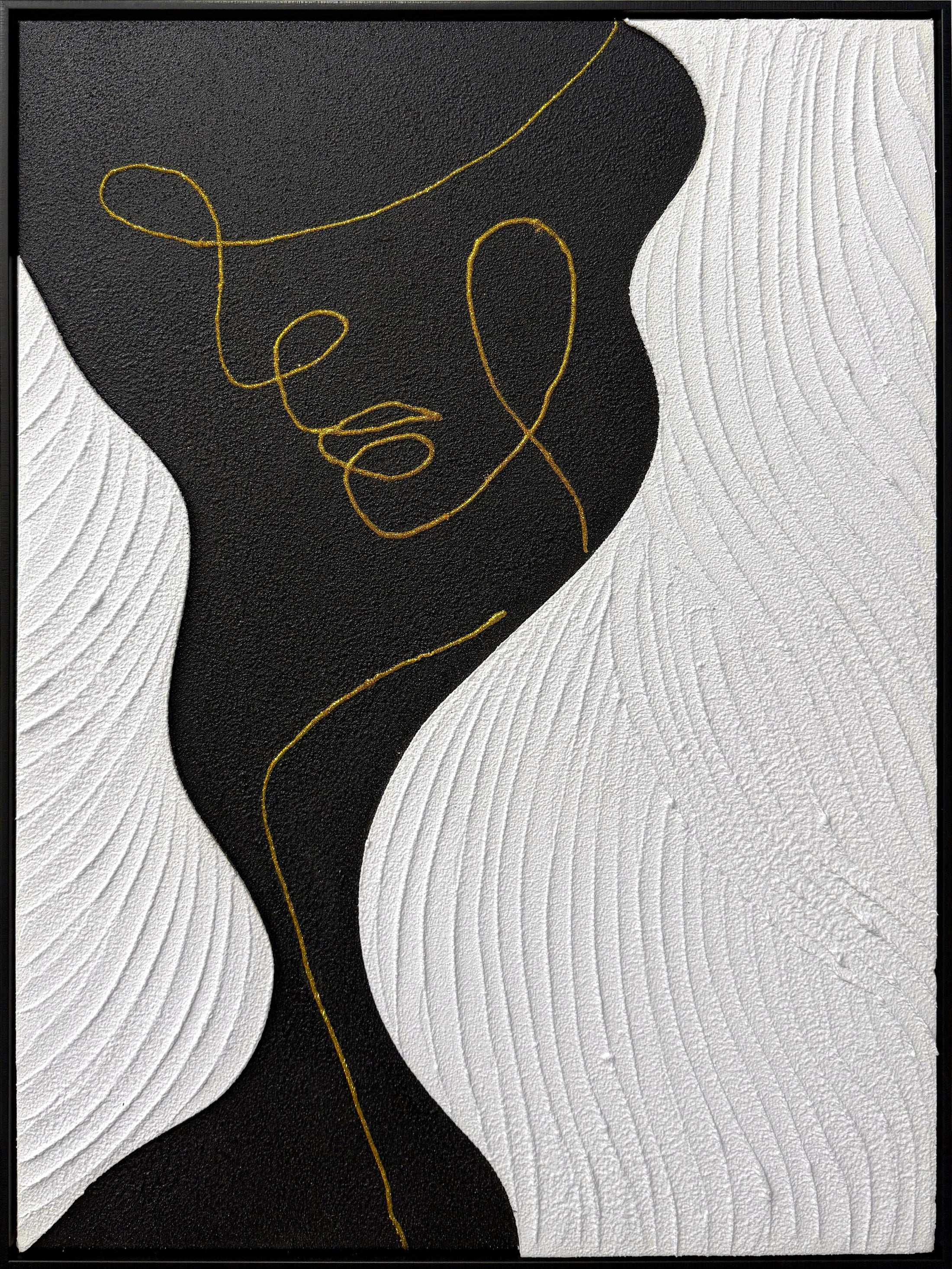 Contour Muse I Hand-Painted Canvas in Frame