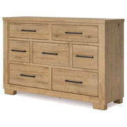 Galliden King Panel Bed with Mirrored Dresser
