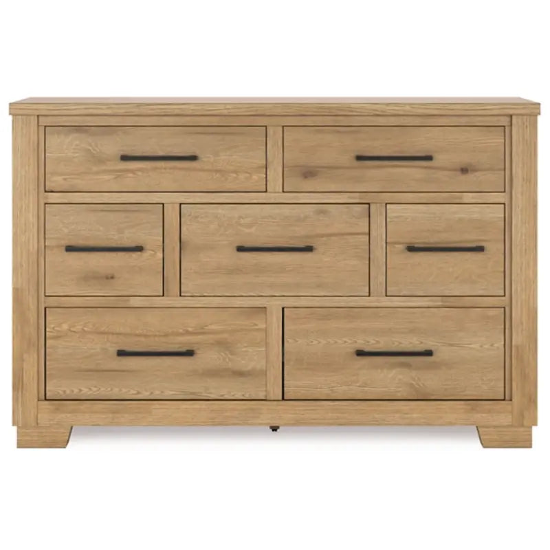 Galliden King Panel Bed with Mirrored Dresser