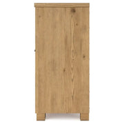 Galliden King Panel Bed with Mirrored Dresser
