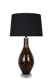 Speckled Glow Art Glass & Crystal Table Lamp (Case Pack 2)