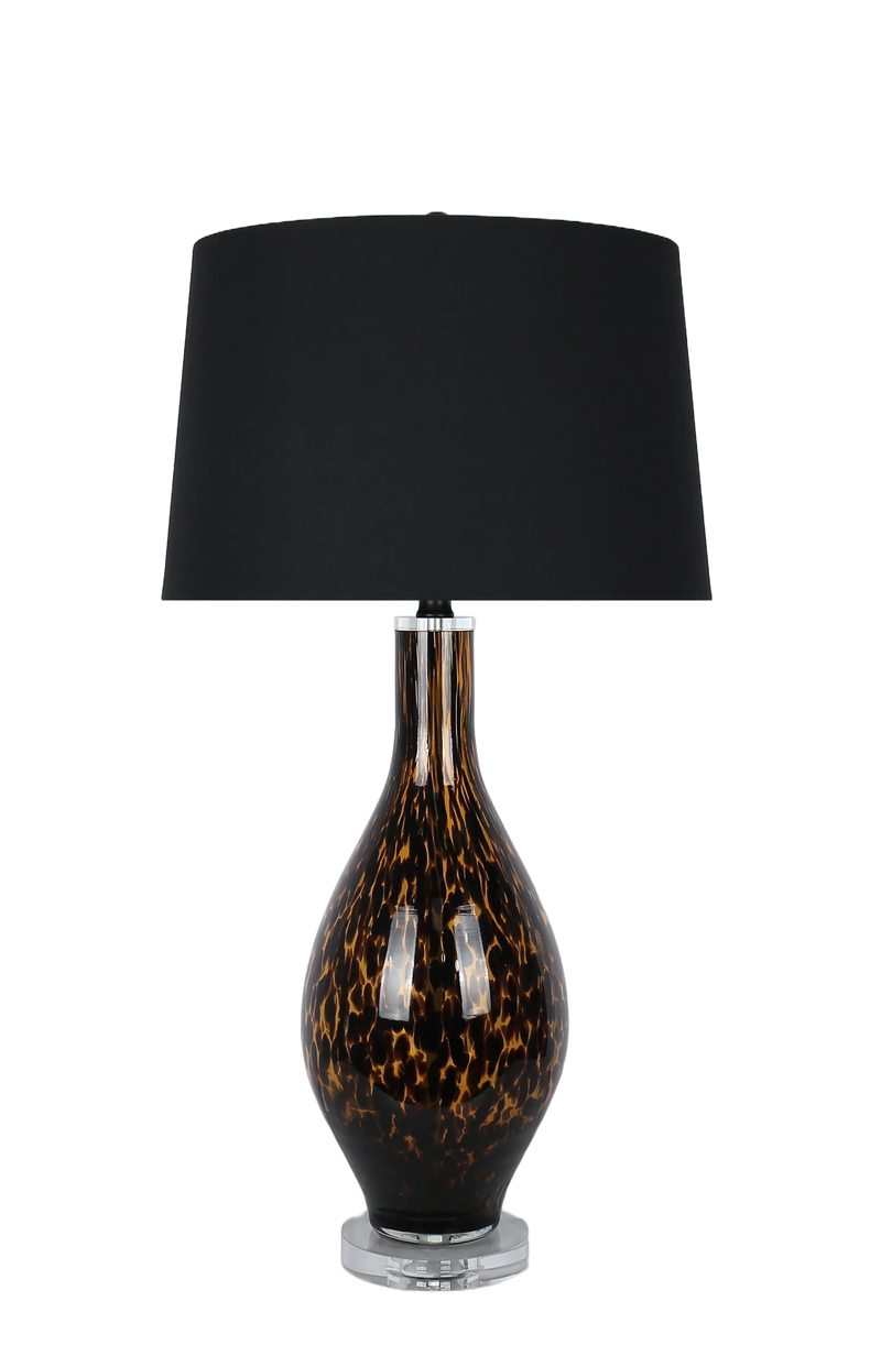 Speckled Glow Art Glass & Crystal Table Lamp (Case Pack 2)
