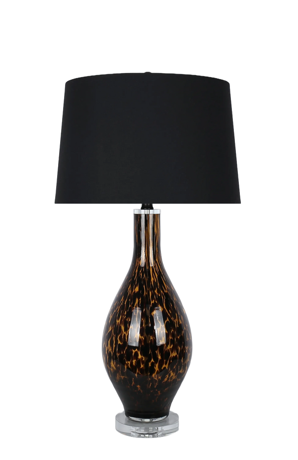 Speckled Glow Art Glass & Crystal Table Lamp (Case Pack 2)