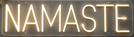 ''Namaste'' Neon Typography