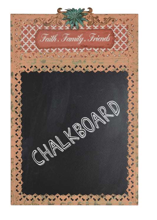 ''Chalkboard of Faith, Family, Friends'' Wood Wall Art
