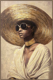 Sunlit Muse II Hand-Embellished Canvas in Frame