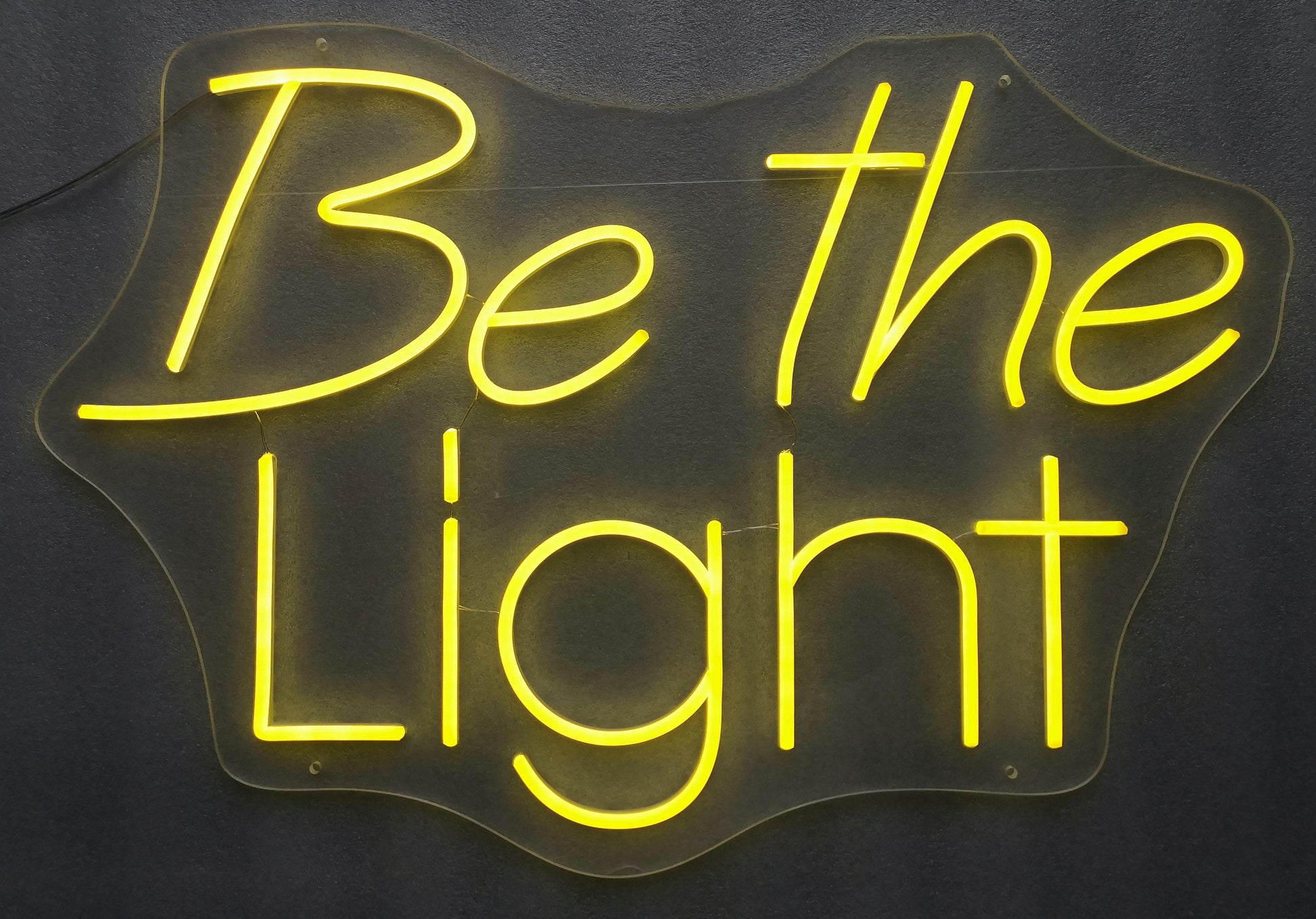 ''Be the Light'' Neon Typography