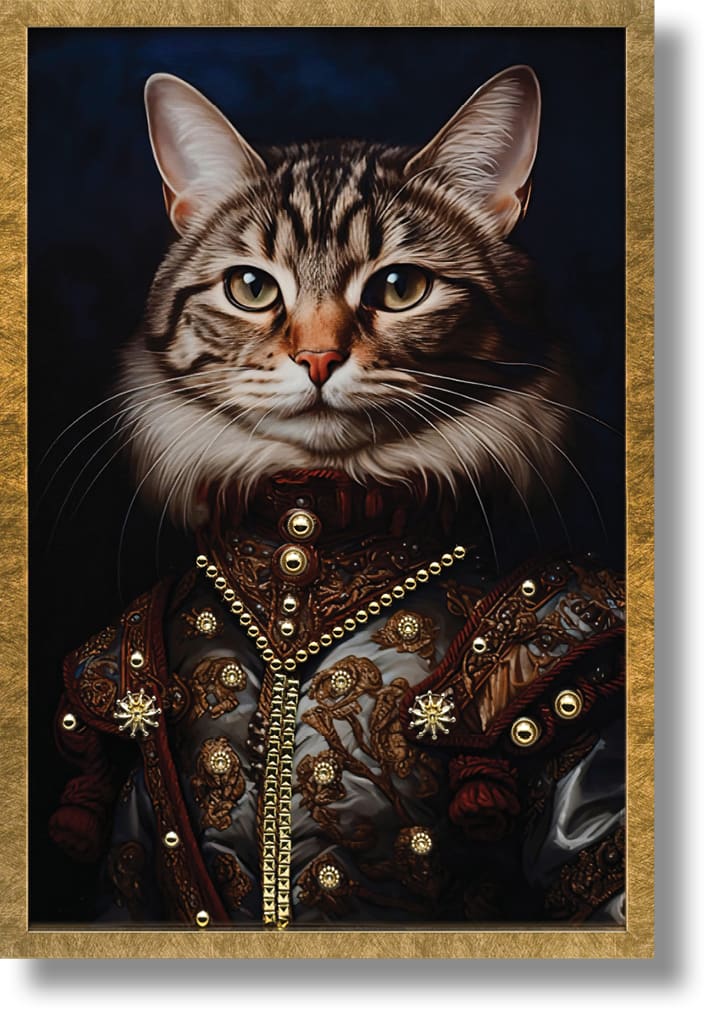 ''Regal Aristocat Majesty'' Gloss Canvas w/ Studs in Frame