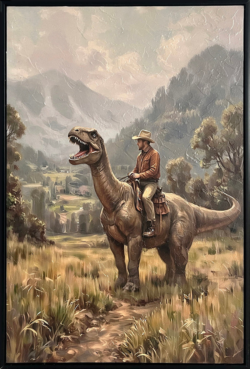 Jurassic Trail I Textured Canvas in Frame