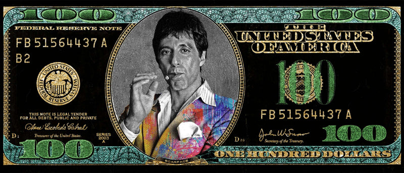 ''Scarface Money'' Hand-painted Gloss Canvas