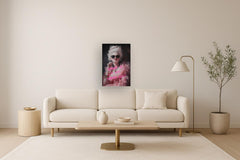 arte de pared Pop Art Bubblegum Beauty Hand-Painted Gloss Canvas