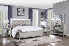 Cama tapizada Sliverfluff con LED