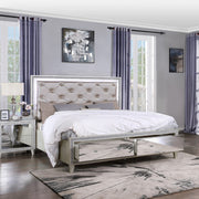 Cama tapizada con almacenaje Sliverfluff