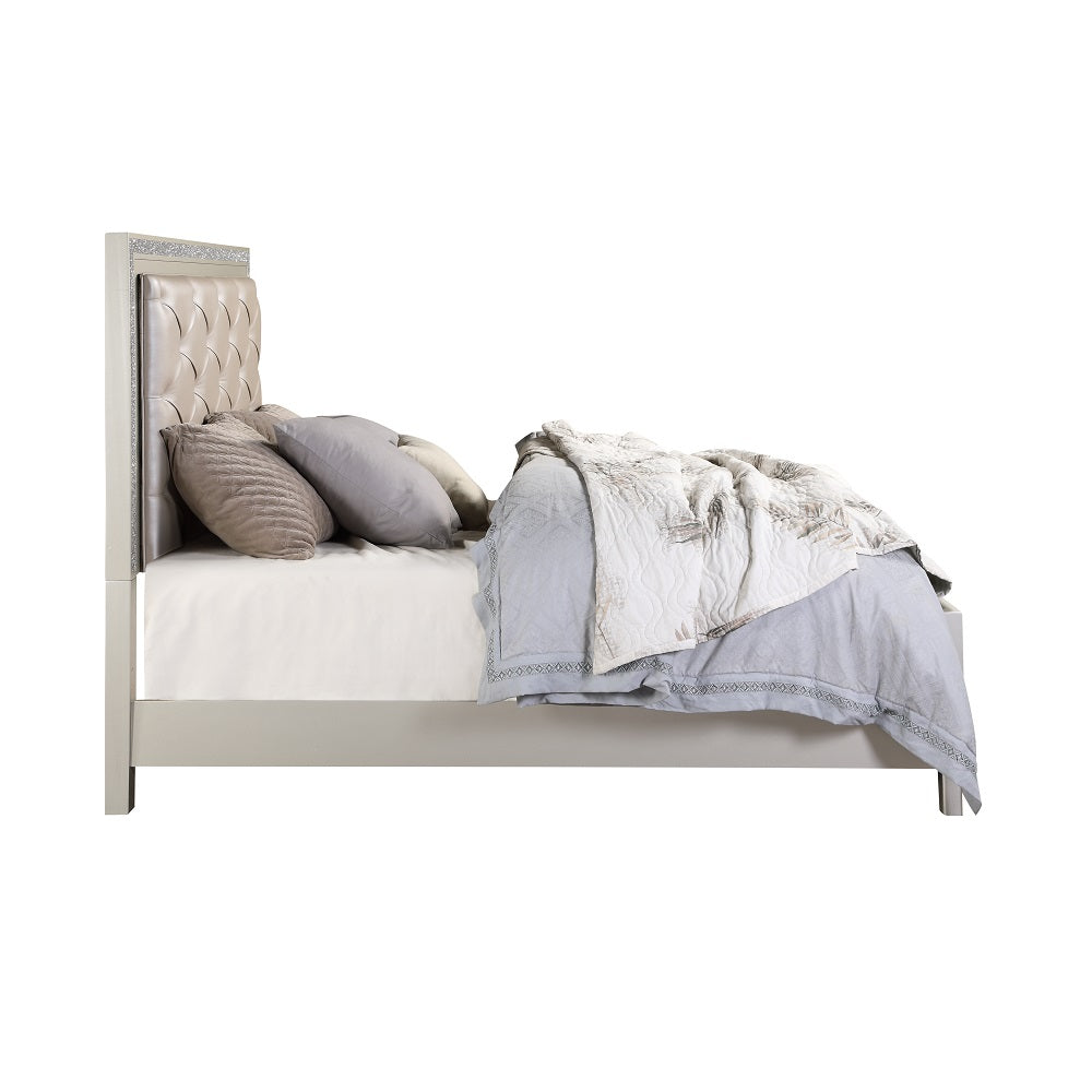 Cama tapizada con almacenaje Sliverfluff