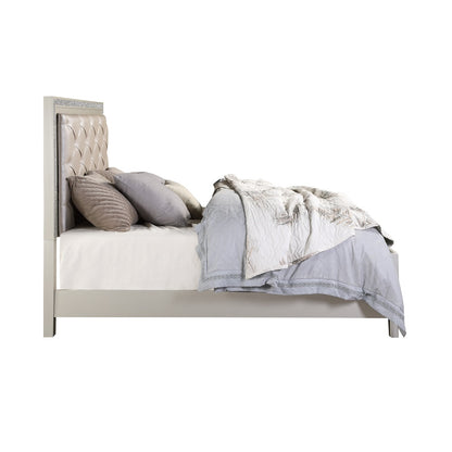 Cama tapizada con almacenaje Sliverfluff