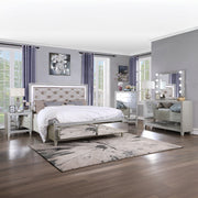Cama tapizada con almacenaje Sliverfluff