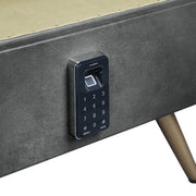 Mesita de noche Doris de 22" de alto con 1 cajón, USB y cerradura eléctrica