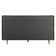 Metis Queen Bed - Gray Top Grain Leather