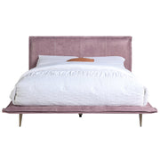 Metis Eastern King Bed - Pink Top Grain Leather