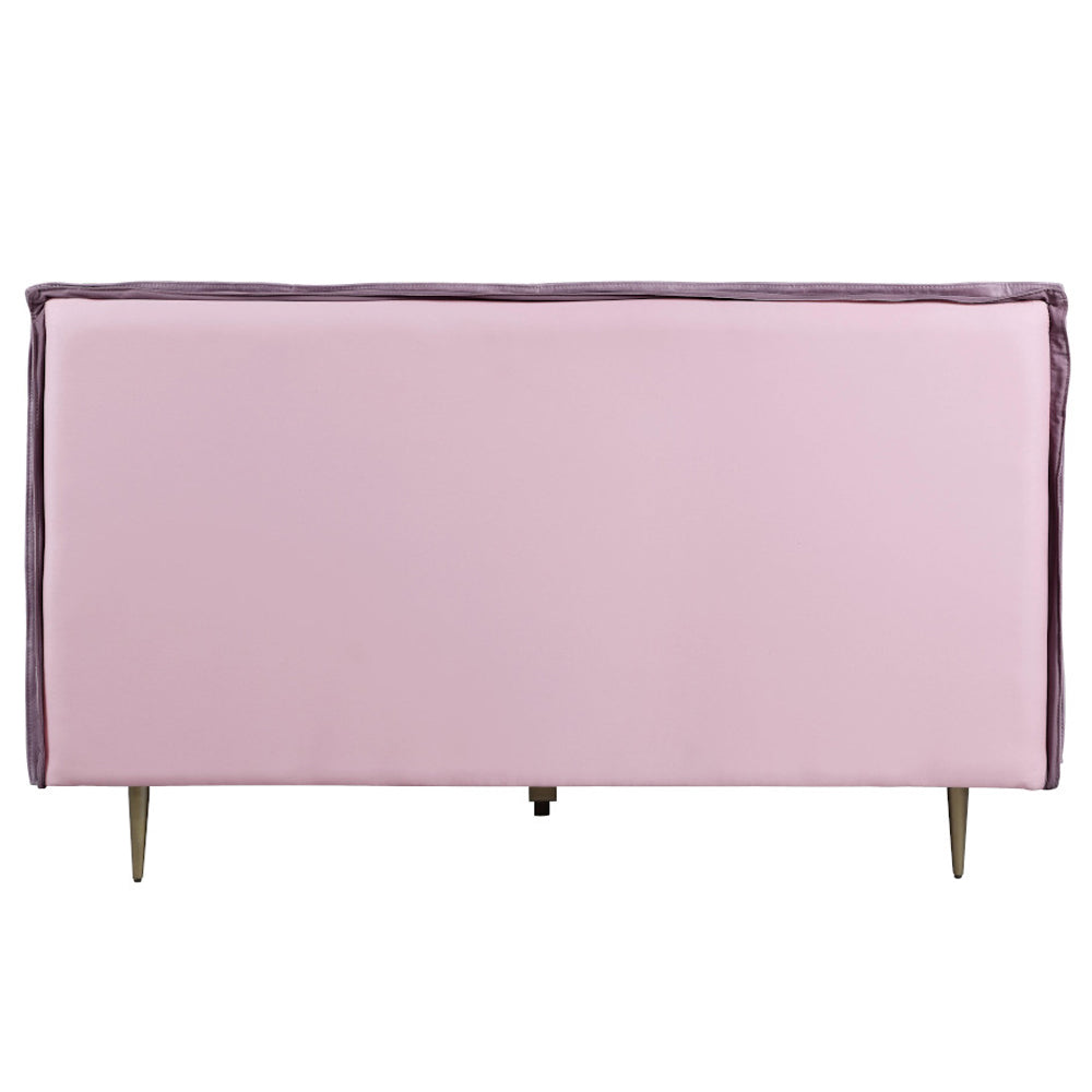 Metis Eastern King Bed - Pink Top Grain Leather