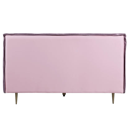 Metis Eastern King Bed - Pink Top Grain Leather